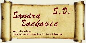 Sandra Dačković vizit kartica